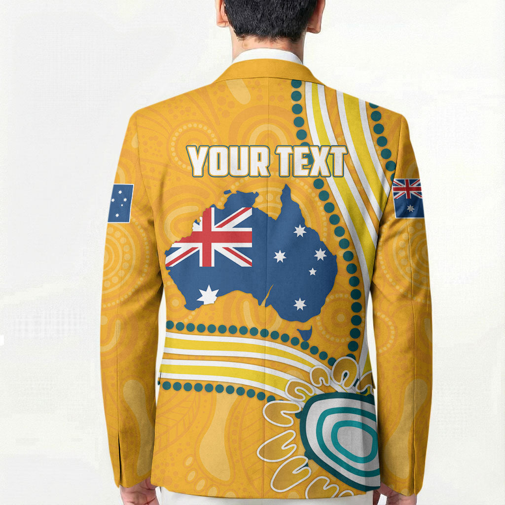 Personalised Australian Rugby Wallabies Blazer Aboriginal Art Kangaroo Player Design