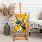 Personalised Australian Rugby Wallabies Canvas Wall Art Aboriginal Art Kangaroo Player Design