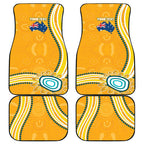 Personalised Australian Rugby Wallabies Car Mats Aboriginal Art Kangaroo Player Design