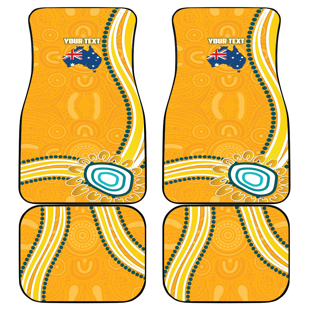 Personalised Australian Rugby Wallabies Car Mats Aboriginal Art Kangaroo Player Design