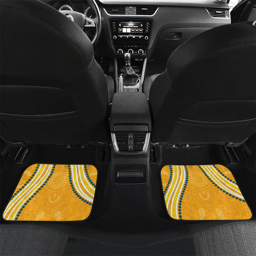 Personalised Australian Rugby Wallabies Car Mats Aboriginal Art Kangaroo Player Design