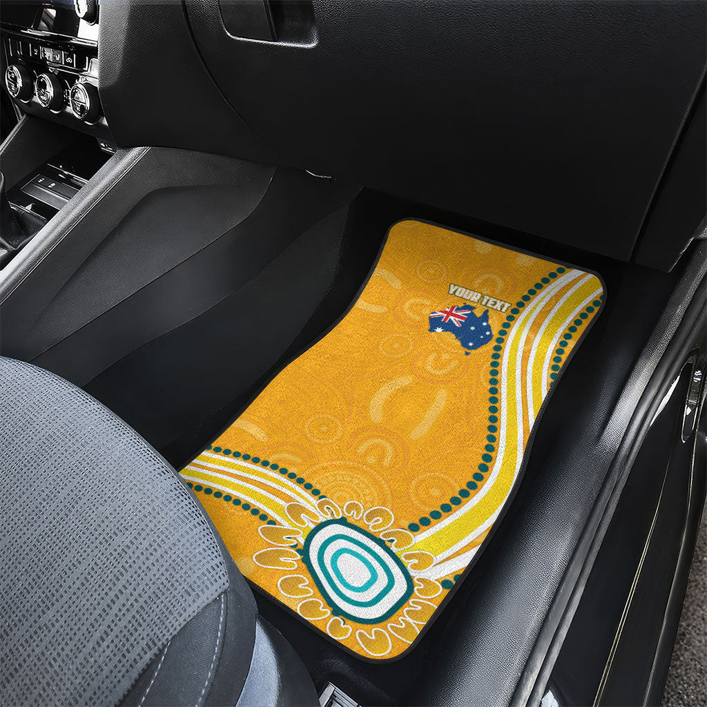 Personalised Australian Rugby Wallabies Car Mats Aboriginal Art Kangaroo Player Design
