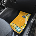 Personalised Australian Rugby Wallabies Car Mats Aboriginal Art Kangaroo Player Design