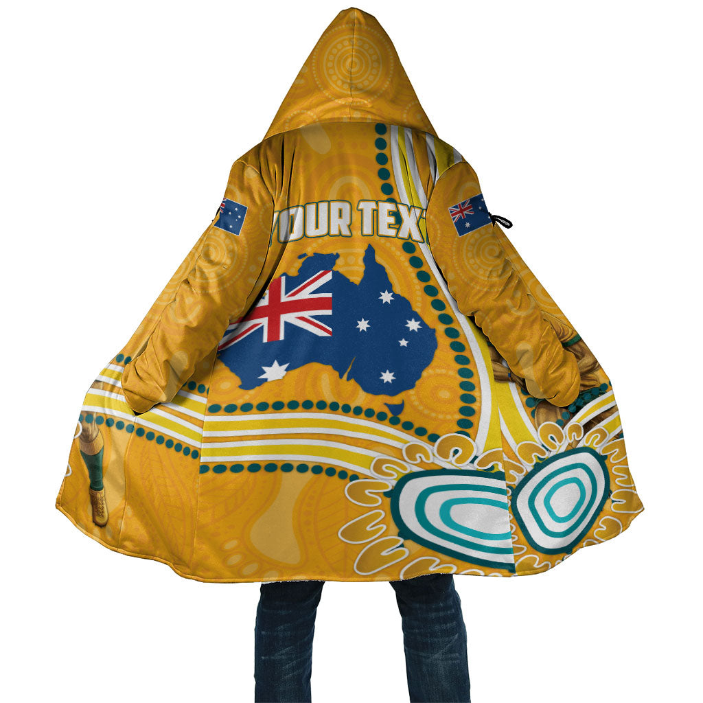 Personalised Australian Rugby Wallabies Cloak Aboriginal Art Kangaroo Player Design