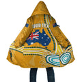 Personalised Australian Rugby Wallabies Cloak Aboriginal Art Kangaroo Player Design