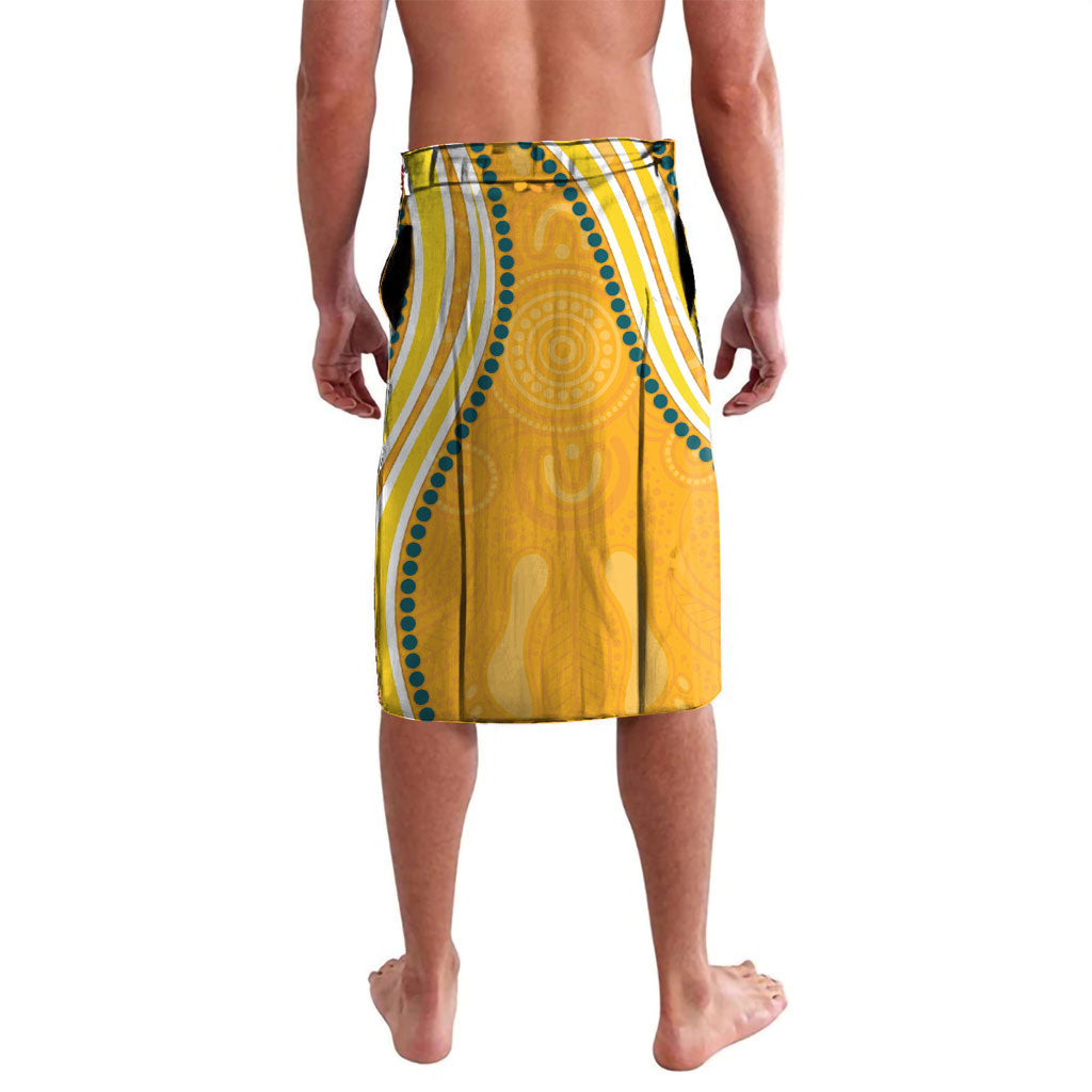 Personalised Australian Rugby Wallabies Lavalava Aboriginal Art Kangaroo Player Design