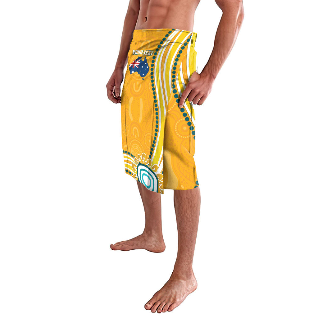 Personalised Australian Rugby Wallabies Lavalava Aboriginal Art Kangaroo Player Design