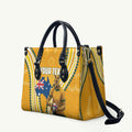 Personalised Australian Rugby Wallabies Leather Bag Aboriginal Art Kangaroo Player Design