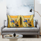 Personalised Australian Rugby Wallabies Pillow Cover Aboriginal Art Kangaroo Player Design