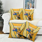 Personalised Australian Rugby Wallabies Pillow Cover Aboriginal Art Kangaroo Player Design