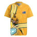 Personalised Australian Rugby Wallabies Rugby Jersey Aboriginal Art Kangaroo Player Design