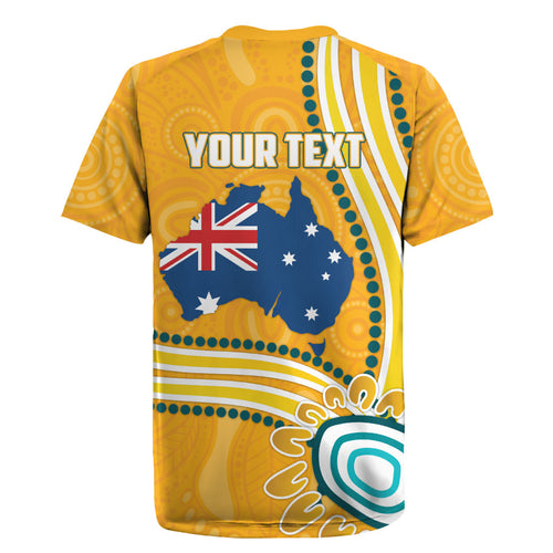 Personalised Australian Rugby Wallabies Rugby Jersey Aboriginal Art Kangaroo Player Design