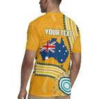 Personalised Australian Rugby Wallabies Rugby Jersey Aboriginal Art Kangaroo Player Design