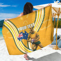 Personalised Australian Rugby Wallabies Sarong Aboriginal Art Kangaroo Player Design