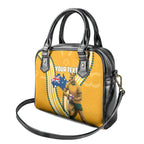 Personalised Australian Rugby Wallabies Shoulder Handbag Aboriginal Art Kangaroo Player Design