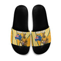 Personalised Australian Rugby Wallabies Slide Sandals Aboriginal Art Kangaroo Player Design