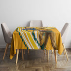 Personalised Australian Rugby Wallabies Tablecloth Aboriginal Art Kangaroo Player Design