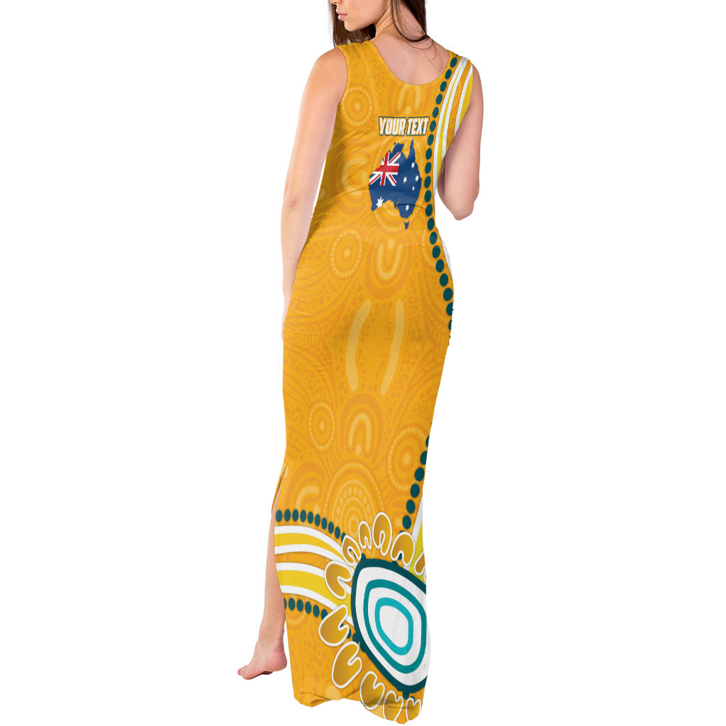 Personalised Australian Rugby Wallabies Tank Maxi Dress Aboriginal Art Kangaroo Player Design