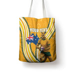 Personalised Australian Rugby Wallabies Tote Bag Aboriginal Art Kangaroo Player Design