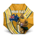 Personalised Australian Rugby Wallabies Umbrella Aboriginal Art Kangaroo Player Design