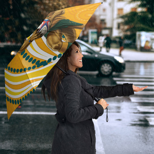 Personalised Australian Rugby Wallabies Umbrella Aboriginal Art Kangaroo Player Design