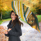 Personalised Australian Rugby Wallabies Umbrella Aboriginal Art Kangaroo Player Design