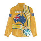 Personalised Australian Rugby Wallabies Women Casual Shirt Aboriginal Art Kangaroo Player Design