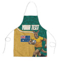 Personalised Australia Rugby Apron Wallabies Kangaroo Player Aboriginal Pattern