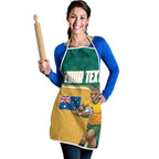 Personalised Australia Rugby Apron Wallabies Kangaroo Player Aboriginal Pattern