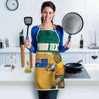Personalised Australia Rugby Apron Wallabies Kangaroo Player Aboriginal Pattern