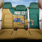 Personalised Australia Rugby Back Car Seat Cover Wallabies Kangaroo Player Aboriginal Pattern