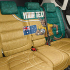 Personalised Australia Rugby Back Car Seat Cover Wallabies Kangaroo Player Aboriginal Pattern