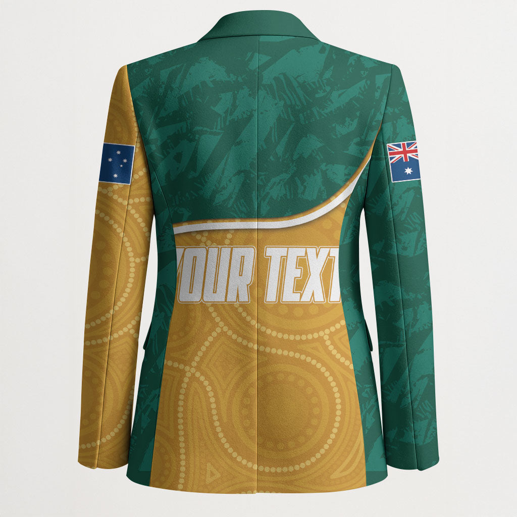 Personalised Australia Rugby Blazer Wallabies Kangaroo Player Aboriginal Pattern