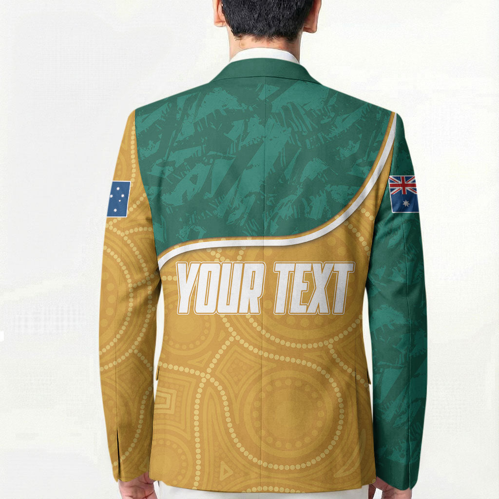 Personalised Australia Rugby Blazer Wallabies Kangaroo Player Aboriginal Pattern