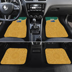 Personalised Australia Rugby Car Mats Wallabies Kangaroo Player Aboriginal Pattern