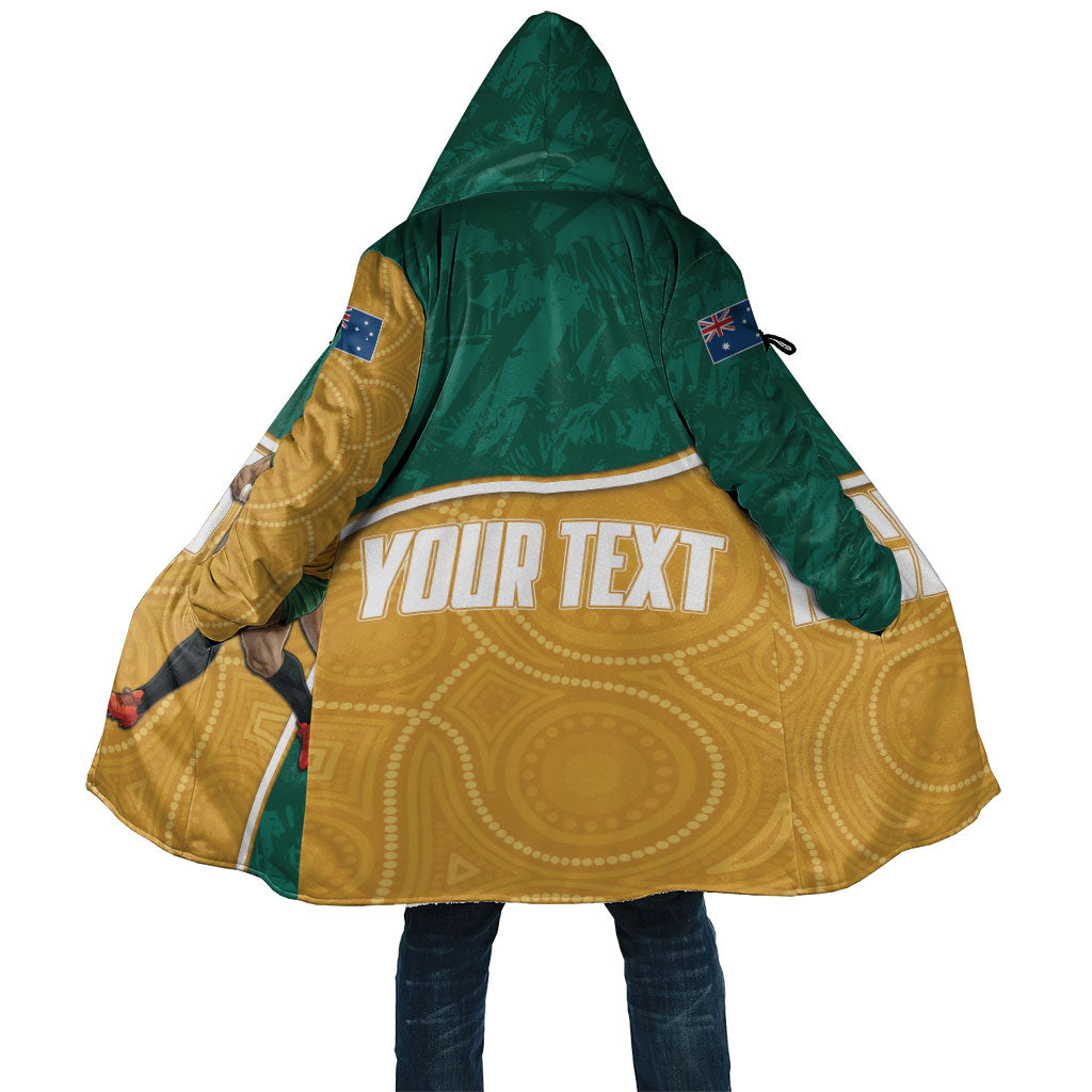 Personalised Australia Rugby Cloak Wallabies Kangaroo Player Aboriginal Pattern