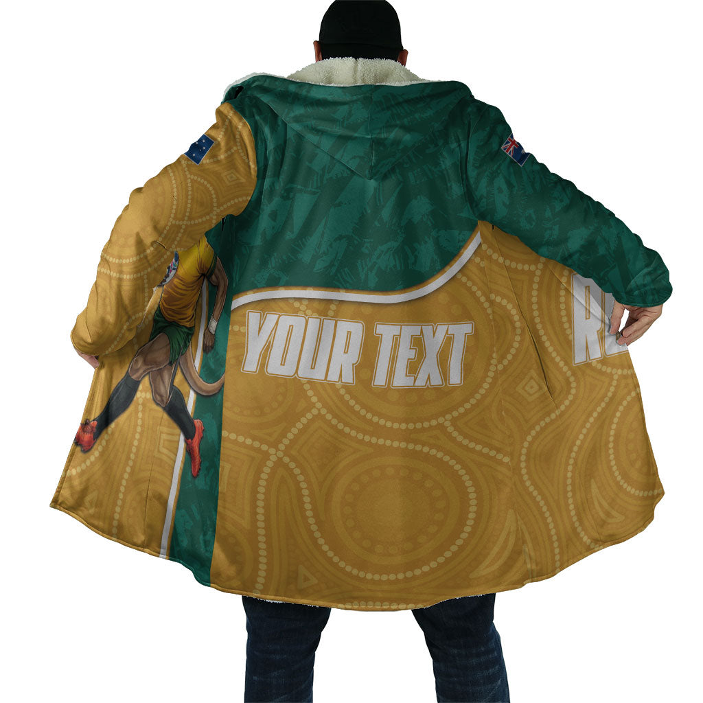 Personalised Australia Rugby Cloak Wallabies Kangaroo Player Aboriginal Pattern