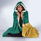 Personalised Australia Rugby Hooded Blanket Wallabies Kangaroo Player Aboriginal Pattern