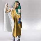 Personalised Australia Rugby Hooded Blanket Wallabies Kangaroo Player Aboriginal Pattern