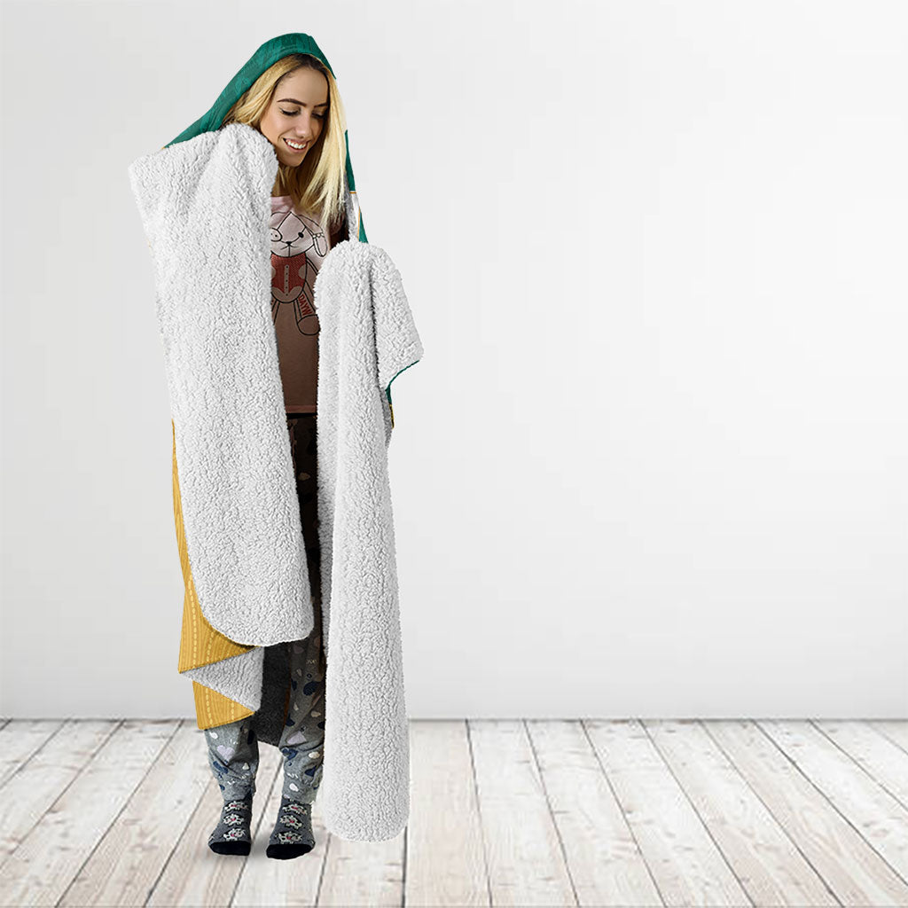 Personalised Australia Rugby Hooded Blanket Wallabies Kangaroo Player Aboriginal Pattern