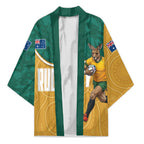 Personalised Australia Rugby Kimono Wallabies Kangaroo Player Aboriginal Pattern