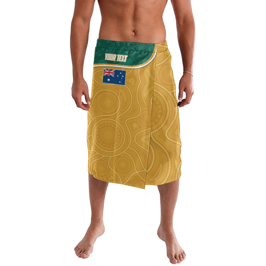 Personalised Australia Rugby Lavalava Wallabies Kangaroo Player Aboriginal Pattern