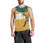 Personalised Australia Rugby Men Tank Top Wallabies Kangaroo Player Aboriginal Pattern