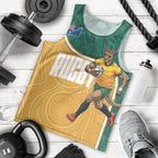 Personalised Australia Rugby Men Tank Top Wallabies Kangaroo Player Aboriginal Pattern