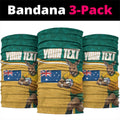 Personalised Australia Rugby Neck Gaiter Wallabies Kangaroo Player Aboriginal Pattern