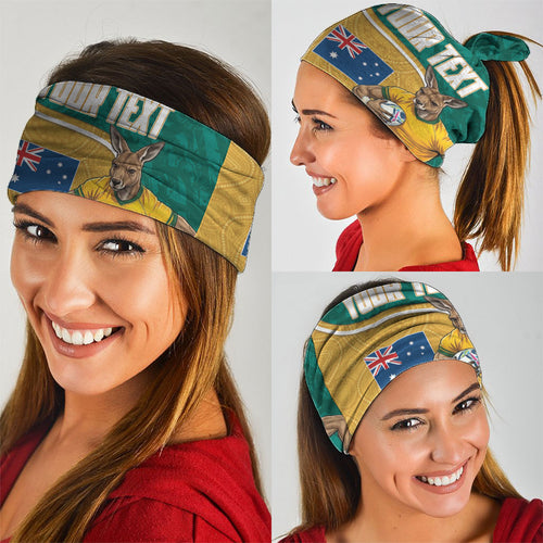 Personalised Australia Rugby Neck Gaiter Wallabies Kangaroo Player Aboriginal Pattern