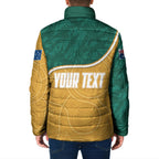 Personalised Australia Rugby Padded Jacket Wallabies Kangaroo Player Aboriginal Pattern