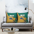 Personalised Australia Rugby Pillow Cover Wallabies Kangaroo Player Aboriginal Pattern
