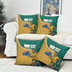 Personalised Australia Rugby Pillow Cover Wallabies Kangaroo Player Aboriginal Pattern