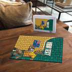 Personalised Australia Rugby Puzzle Wallabies Kangaroo Player Aboriginal Pattern
